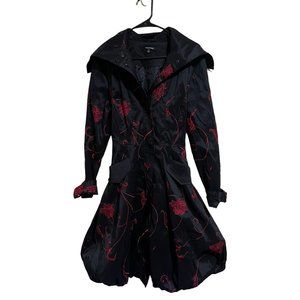 Samuel Dong black and red floral jacket